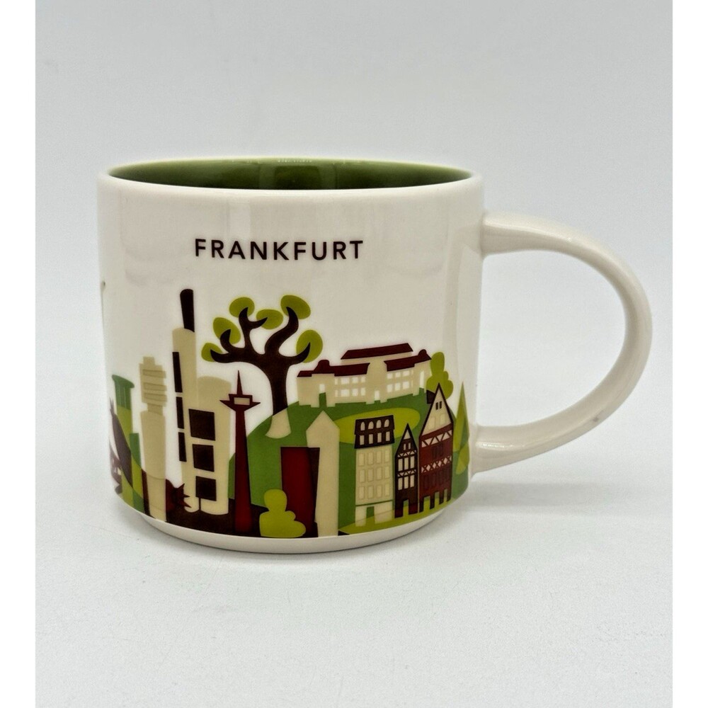 Starbucks Coffee Company 14oz Frankfurt Germany Mug YAH YOU ARE HERE Cup NEW